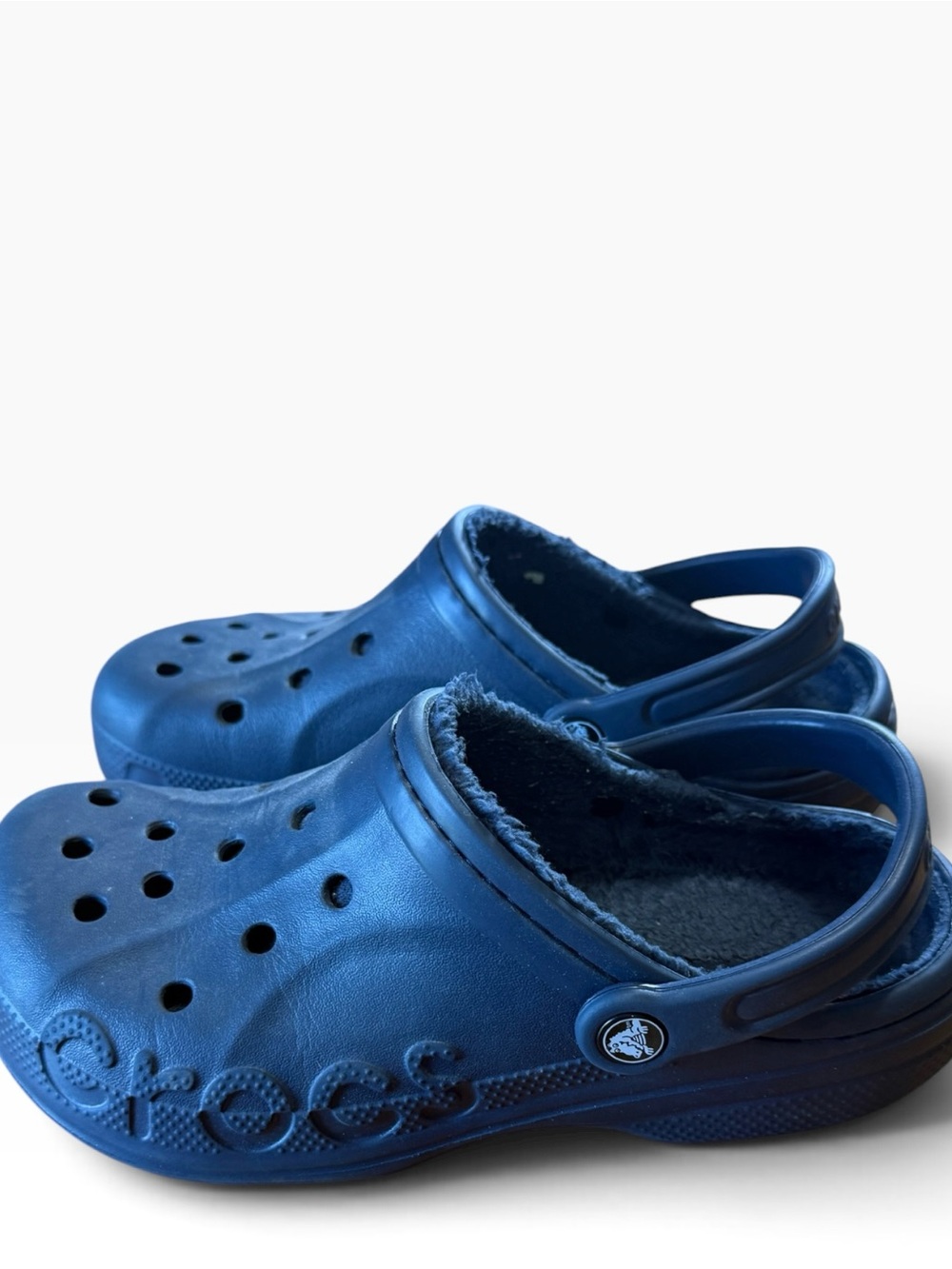 Crocs Baya Lined Clog Navy Blue W 9/M 7 Fleece Warm Comfort Slip On Shoes